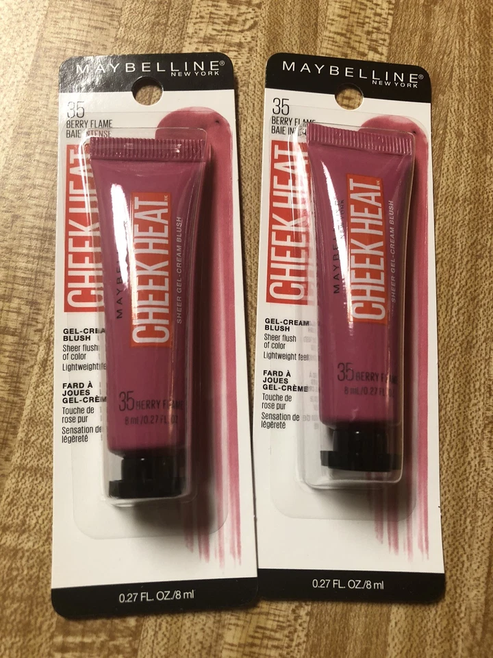 NEW (4 Pk) Maybelline Cheek Heat Gel-Cream Blush #35 Berry Flame 0.27 fl oz. ea. - Image 2 of 3