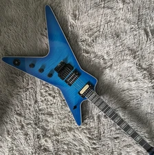 Custom Dimebag Darrell Electric Guitar Blue H-H Pickups Black Hardware Guitar