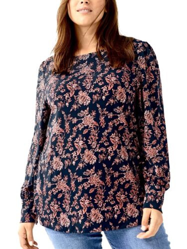 Womens long floral Stretch Top Plus Size 28 30 32 34 Ornamental print blouse 595 - Afbeelding 1 van 11