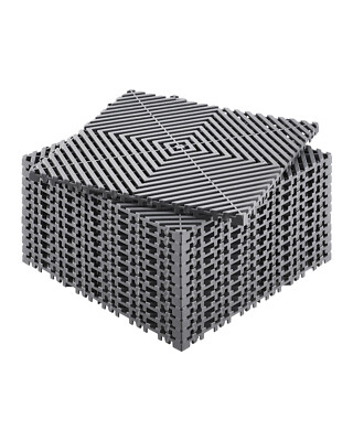 12PCS Interlocking Garage Floor Tiles Modular Mat 12'' x 12'' Drainage Deck Tile