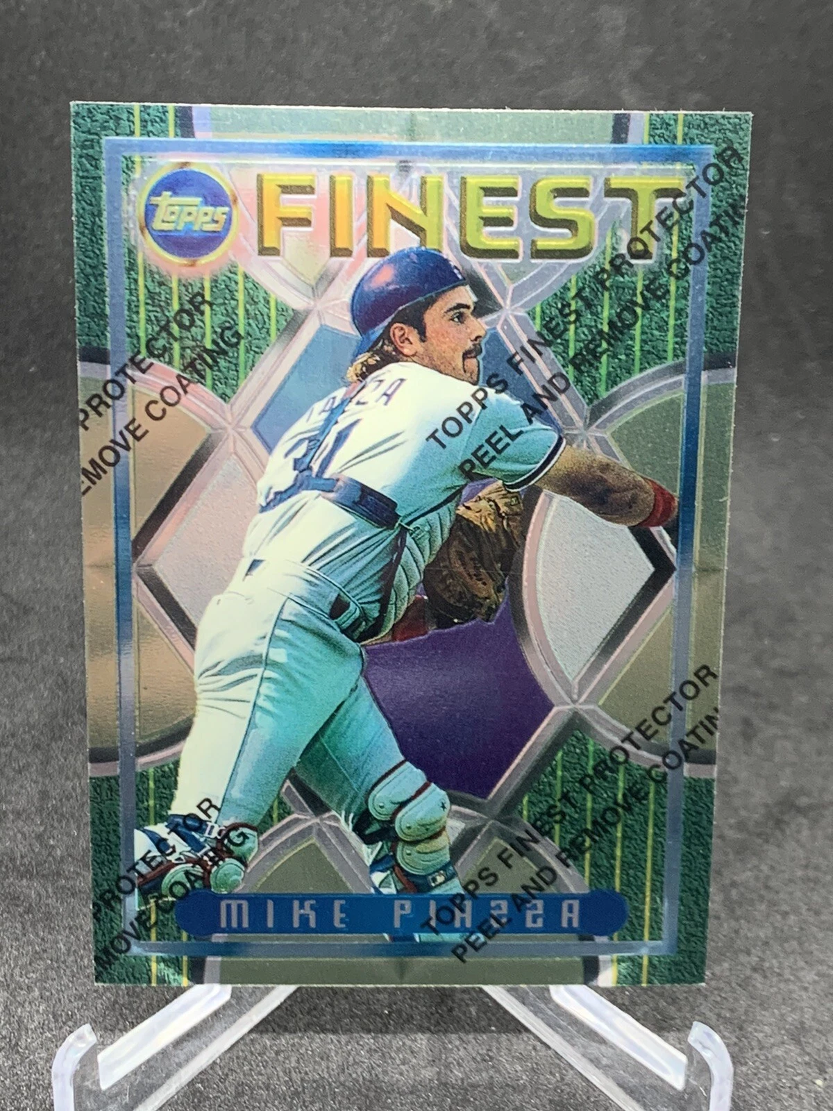 1995 Topps Finest MIKE PIAZZA #113 LA Dodgers - With Protective Coating