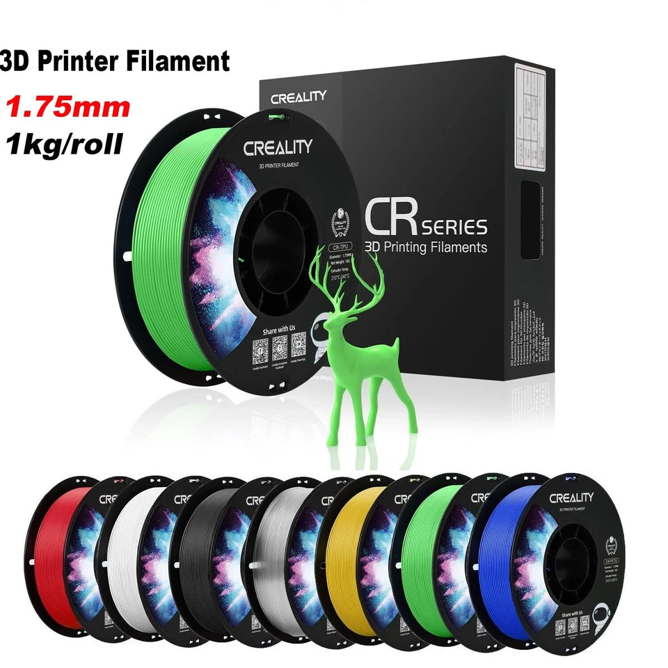 Creality PETG Filament 1.75mm 1kg/Rolle Langlebig 3D Drucker Verbrauchsmaterial