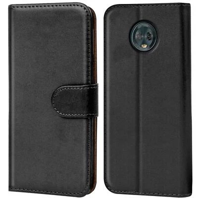 Book Case für Motorola Moto G6 Hülle Tasche Flip Cover Handy Schutz Hülle - Bild 1 von 4