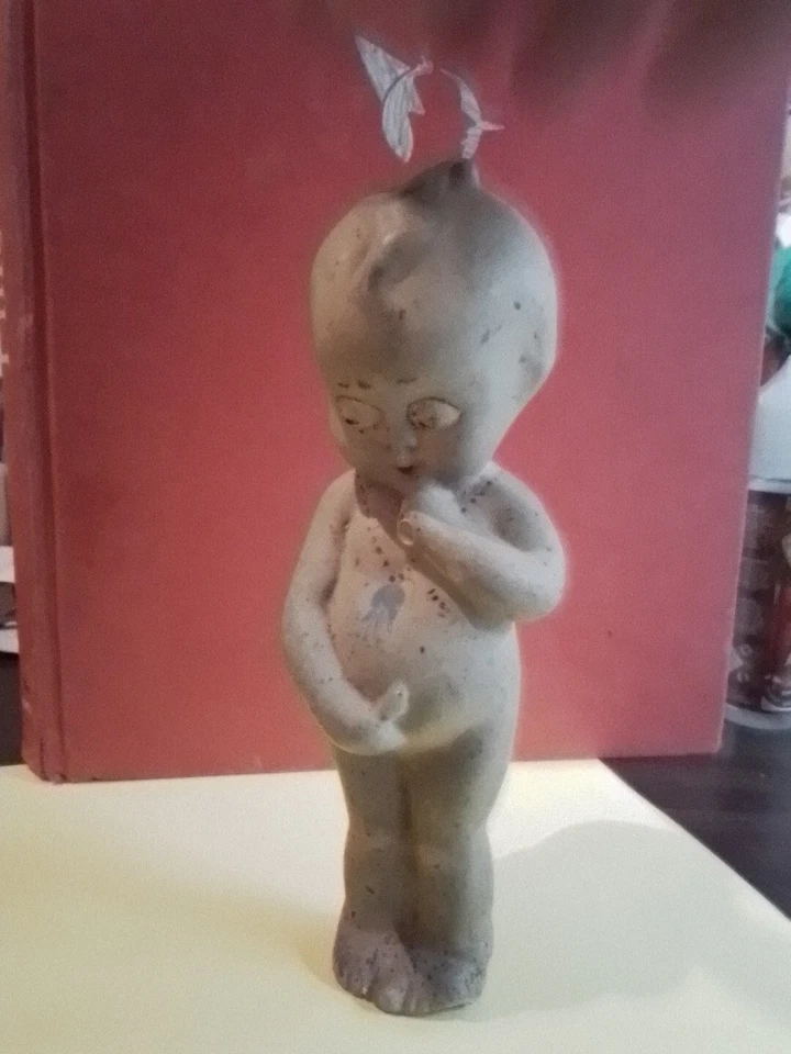 kewpie Antico Compò Anni 30 Portafortuna 16 Cm Originale Romantico Rose o' Neill - Immagine 2 di 4