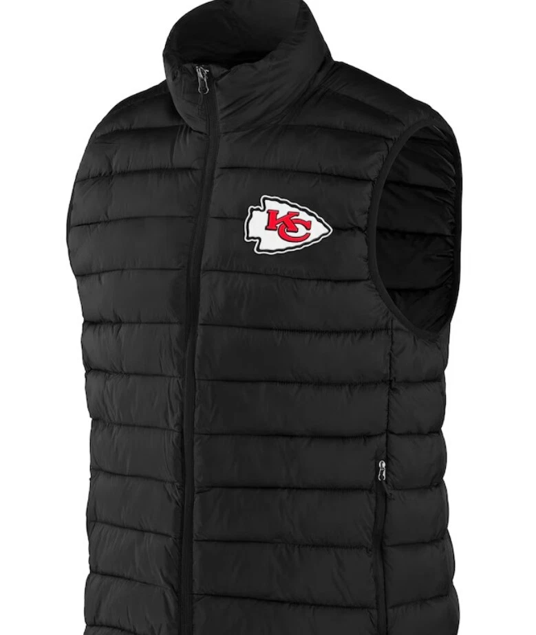 KC Chiefs Sleeveless Puffer Jacket Winter Coat Vest