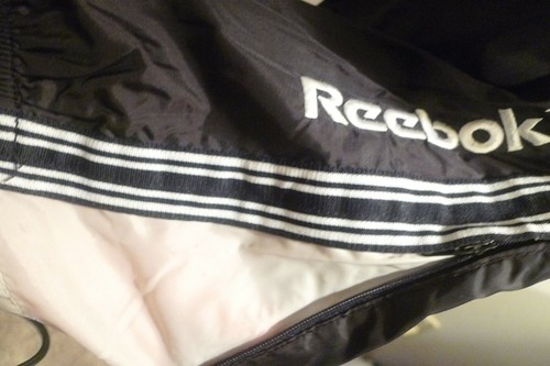 Boys BLACK REEBOK Track Sweat Pants Youth M Elastic Waist Nylon Mesh Lined - Picture 2 of 5