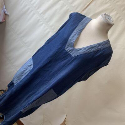 ACNE STUDIOS Women's ARTS FLUID DEN PSS15 Knee Length Shift Dress Blue 34 USED