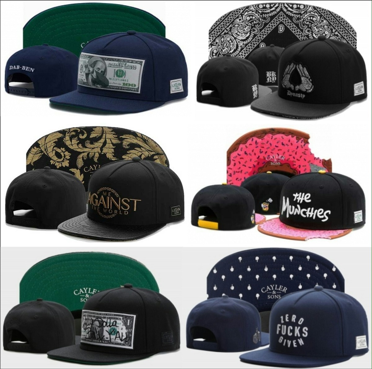 キャップ Munchel ☆ CAYLER & SONS Cayler & Sons Donut Bite Munchies SnapBack Unisex Hat | eBay