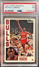 1992-93 Topps Archives Michael Jordan Card #52 PSA 7 NM