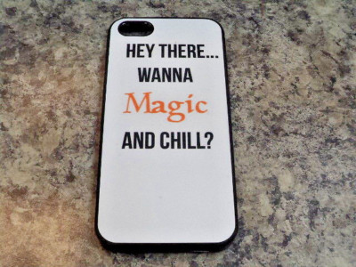 Magic the Gathering Hard Case Cover For iPhone 5 5c Hey Wanna Magic and Chill?