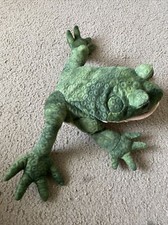 Folkmanis FROG Toad Bullfrog Full-Body Puppet Plush Moveable Tongue Stuffed Toy