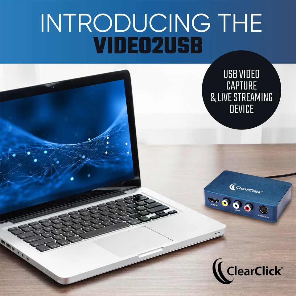 ClearClick Video To USB 1080P HDMI RCA AV Video Capture & Live Streaming Device - Image 2 of 4