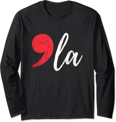 Comma La Harris Funny President Design Elections 2024 Long Sleeve Tshirt