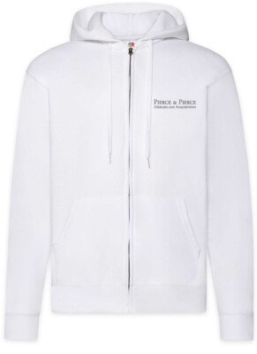 Pierce & Pierce Zipper Hoodie American Symbol Sign Company Logo Psycho Banker