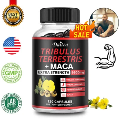 DAITEA Tribulus Terrestris 30 To 120 Capsules 9600 Mg Powerful Energy Booster