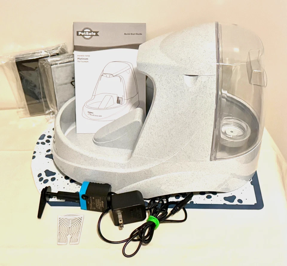 Fuente Drinkwell Platium para Mascotas con 6 Filtros de Agua Nuevos + Estera Usada 6 Meses #311 Foto 2 de 4