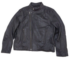 $148 EXPRESS XL Jacket Black Leather Moto Tex...
