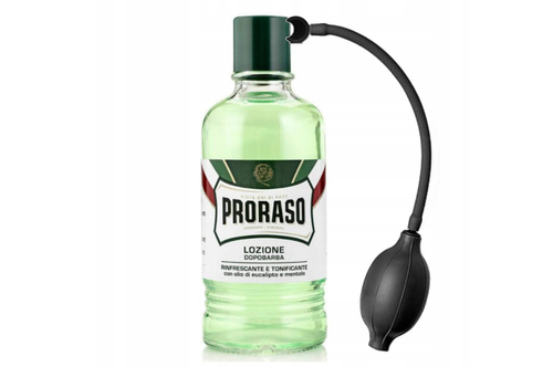 Spray dispensador de eucalipto PRORASO verde, rojo, sándalo después del afeitado 400 ml - Imagen 9 de 14