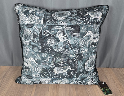 Justina Blakeney for Loloi Monkey Elephant Horse down feather pillow, New 21''