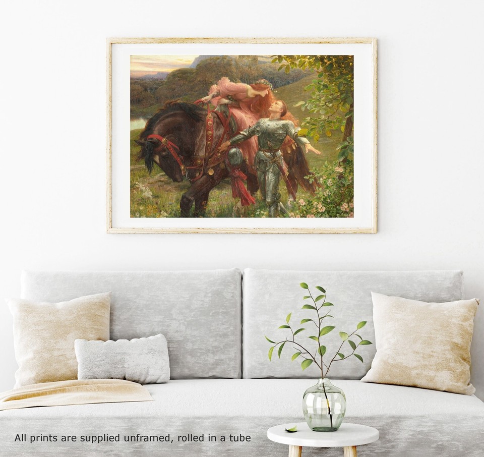 Art print Dicksee La Belle Dame Sans Merci knight art print gallery