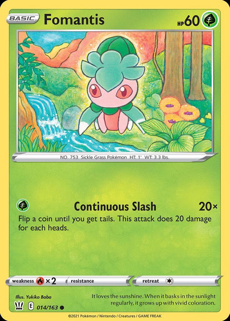 Pokemon Fomantis (14/186) Battle Styles LP REVERSE HOLO