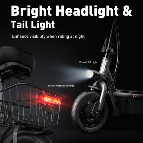 Elektroroller 36V 7.8AH 10 Zoll 500W Elektro-Scooter Mit Sitz iScooter F2 30km/h - Bild 17 von 24
