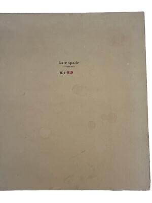 Kate Spade Contents Hardcover Book #819 w/Felt Bag, Signed