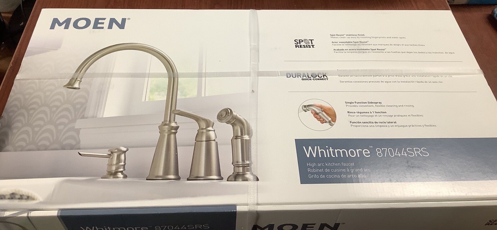 NEW SEALED Moen 87044SRS Whitmore 1Handle High Arc Kitchen Faucet