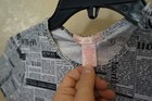 Lucky you size 7 girls short sleeve black white print t shirt — photo 3