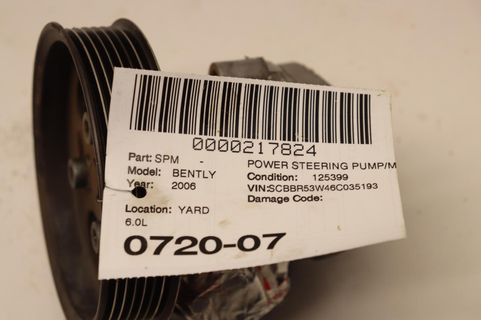 2006-2010 BENTLEY CONTINENTAL FLYING SPUR AWD POWER STEERING PUMP MOTOR OEM