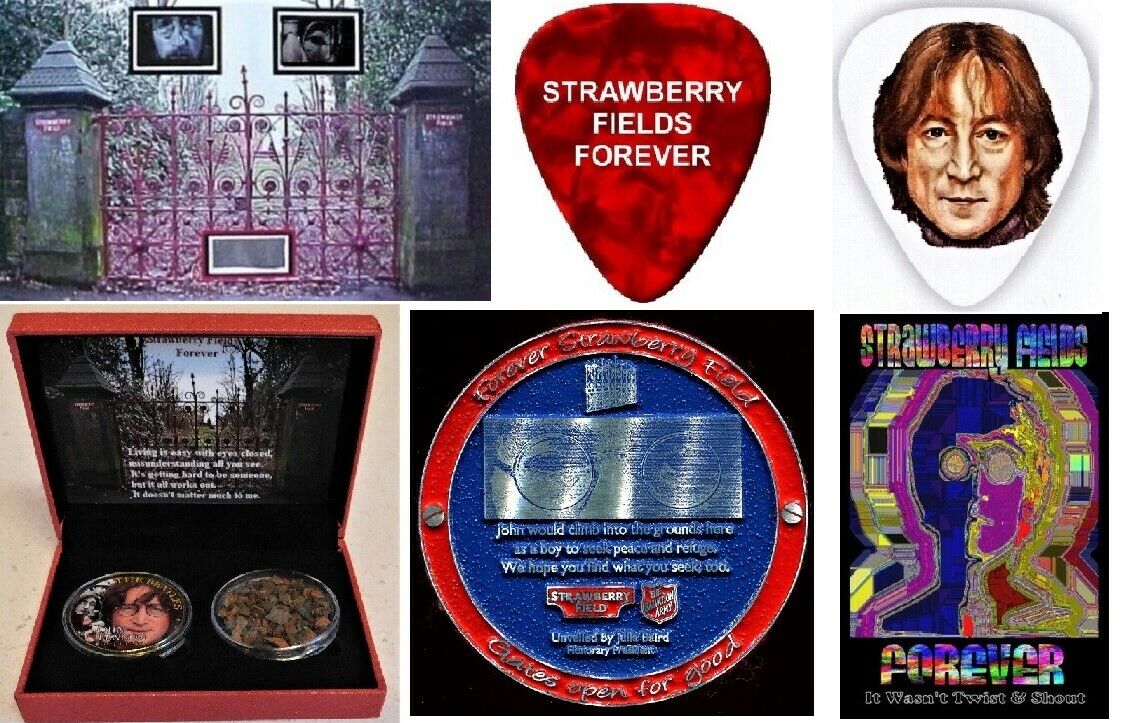 Beatles Popular overseas John Lennon Ranking integrated 1st place STRAWBERRY FIELD GROUPING Bric Worn Clothing