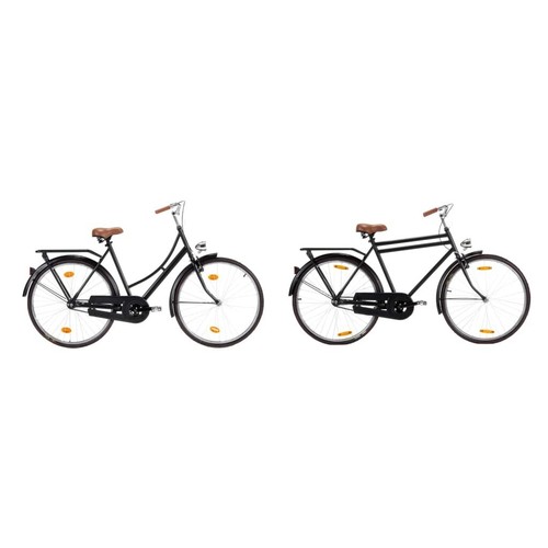 vidaXL Bicicleta Holandesa Rueda de Pulgadas Cuadro Mujer 57 cm Clásica | eBay