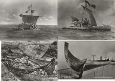 BATEAUX NAVIRES - NORVEGE / KON-TIKI + ENERETT UNIVERIRETETS OLDSAKSAMLING (4CP)