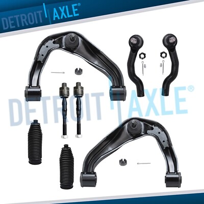 8pc Front Upper Control Arms Tie Rods Kit for Nissan Frontier Pathfinder Xterra