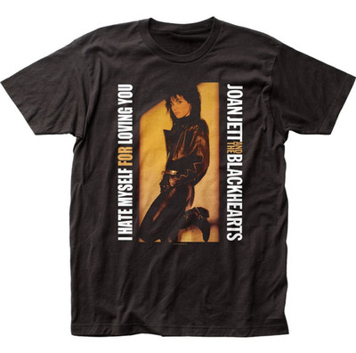 Joan Jett T Shirt I Hate Myself for Loving You Rock Band Tee Men s Black