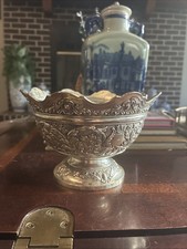 Antique British  Silver Plated Lion Anchor Lion Bowl 5 Inches 2 1/2 High