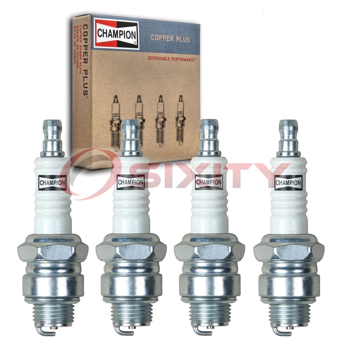 4 pc Champion Copper Plus Spark Plugs for 1957-1966 Jeep FC170 2.2L L4 ae