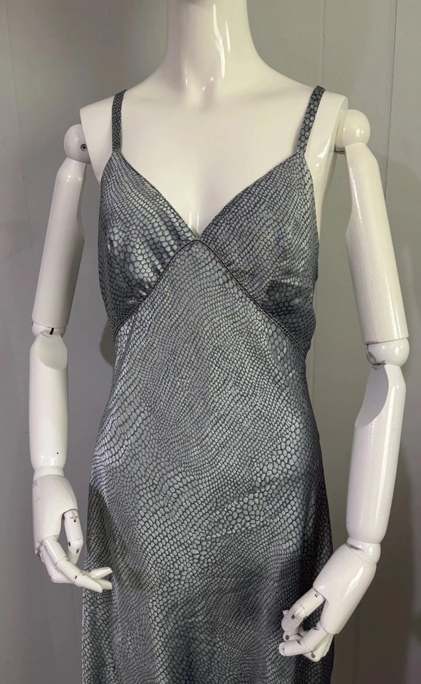 Victoria’s Secret De Colección Años 90 Y2K Maxi Vestido Sin Mangas Camisón Con Bata Piel de Serpiente Conjunto Foto 2 de 4