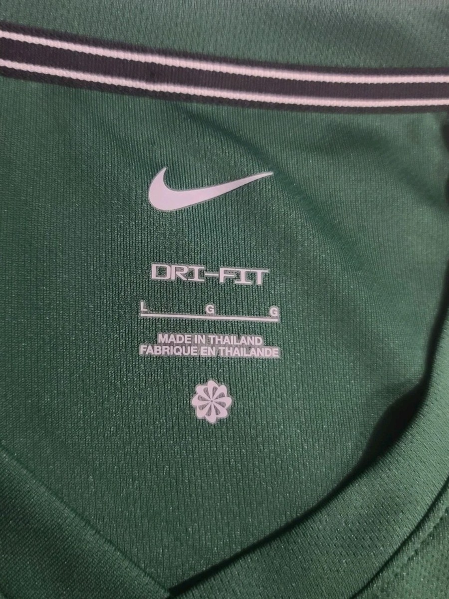 NEW Men's Size L Nike Court Dri-FIT Victory Top Green V-Neck Green