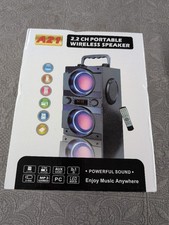 60W 80W Peak Portable Bluetooth Speaker with Double Subwoofer Heavy Bass, Blue