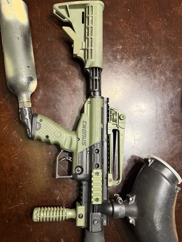 Tippmann Cronus Paintball Marker Package w/ Hopper & CO2 Tank Green/Black