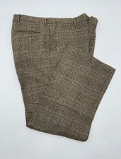 Vintage 60s/70 Mens Wool Plaid Bootcut Pants  Wild  Crazy Guy  Style Measurement