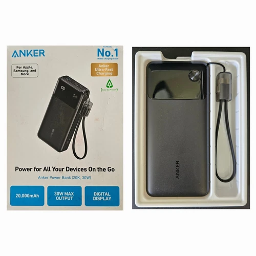 Anker 20,000 mAh 30W Digital Display Portable Charger Battery Power Bank