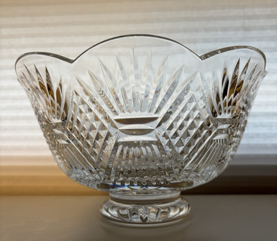 Signed Waterford Cut Crystal Romance of Ireland Aran Isles 10'' Bowl