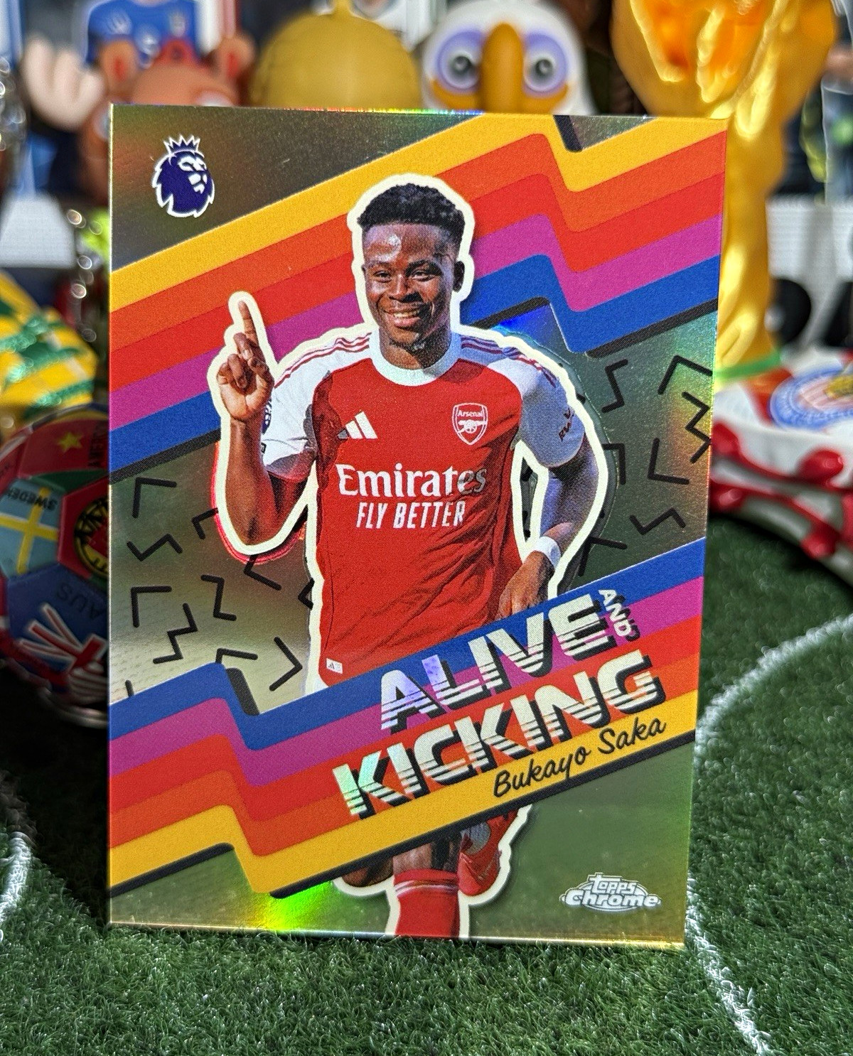 Topps Chrome Premier League Bukayo Saka Arsenal Alive and Kicking #AK-16 2025-26