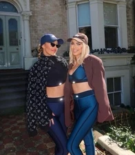 alo Airlift High-Waist 7/8 Line Up Legging Eclipse Blue Size XS