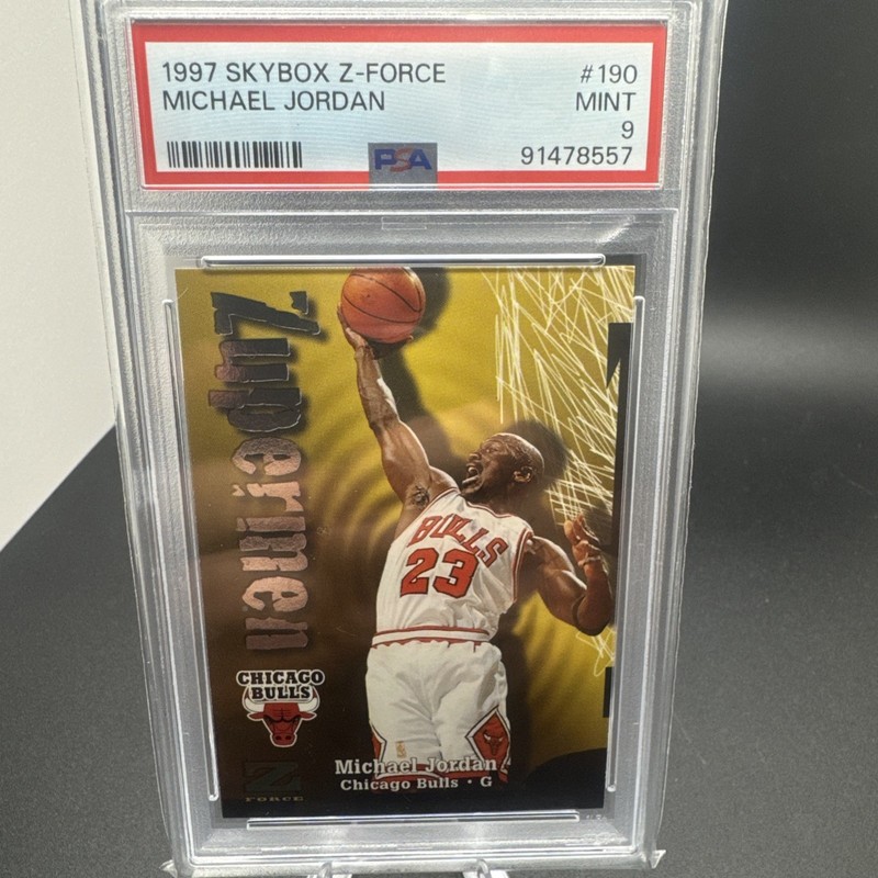 1997-98 Skybox Z-Force - Michael Jordan ZUPERMEN INSERT #190 PSA 9