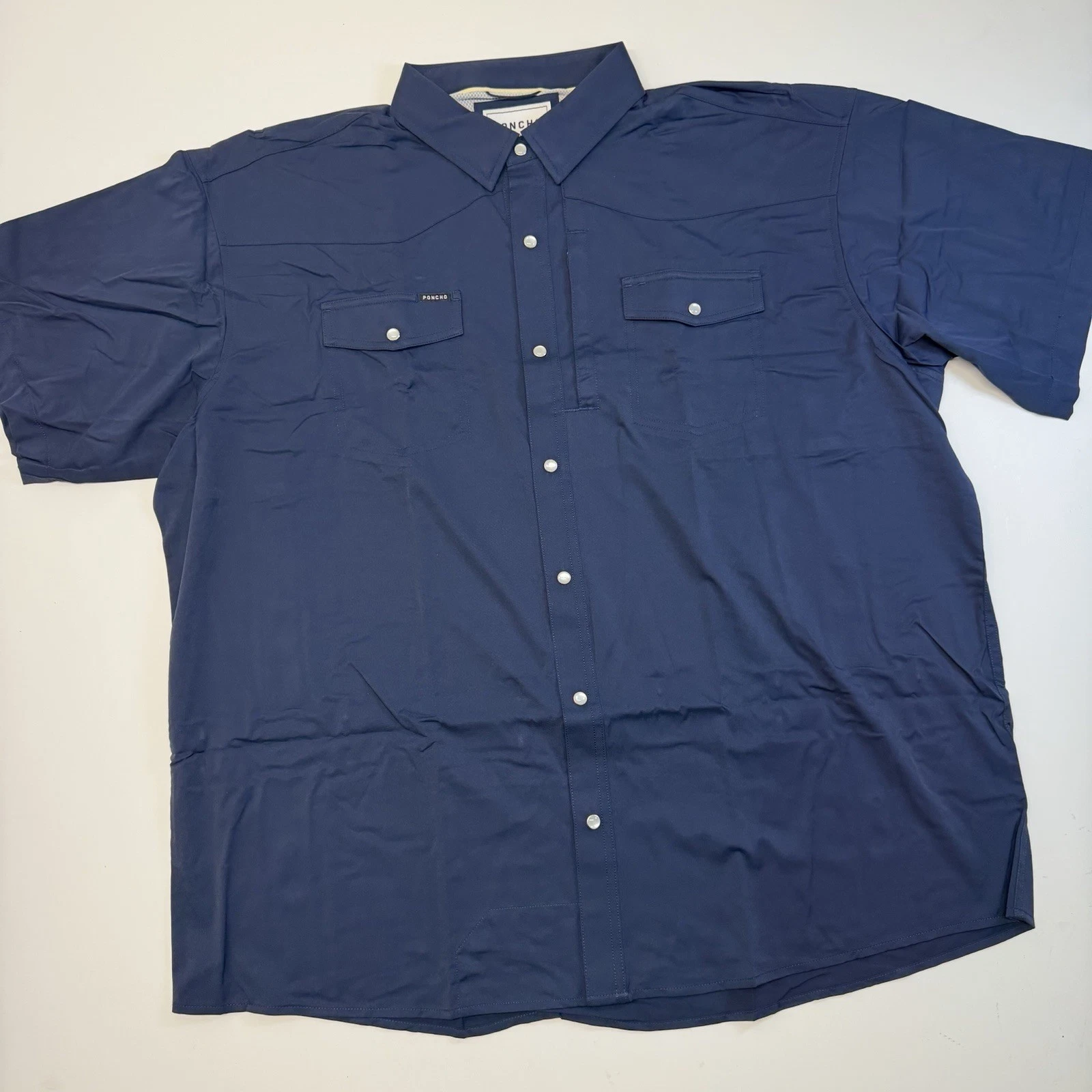Poncho Men’s Shirt The Del Mar Pearl Snap Short Sleeve 2XL Reg Fit New NWT Vent
