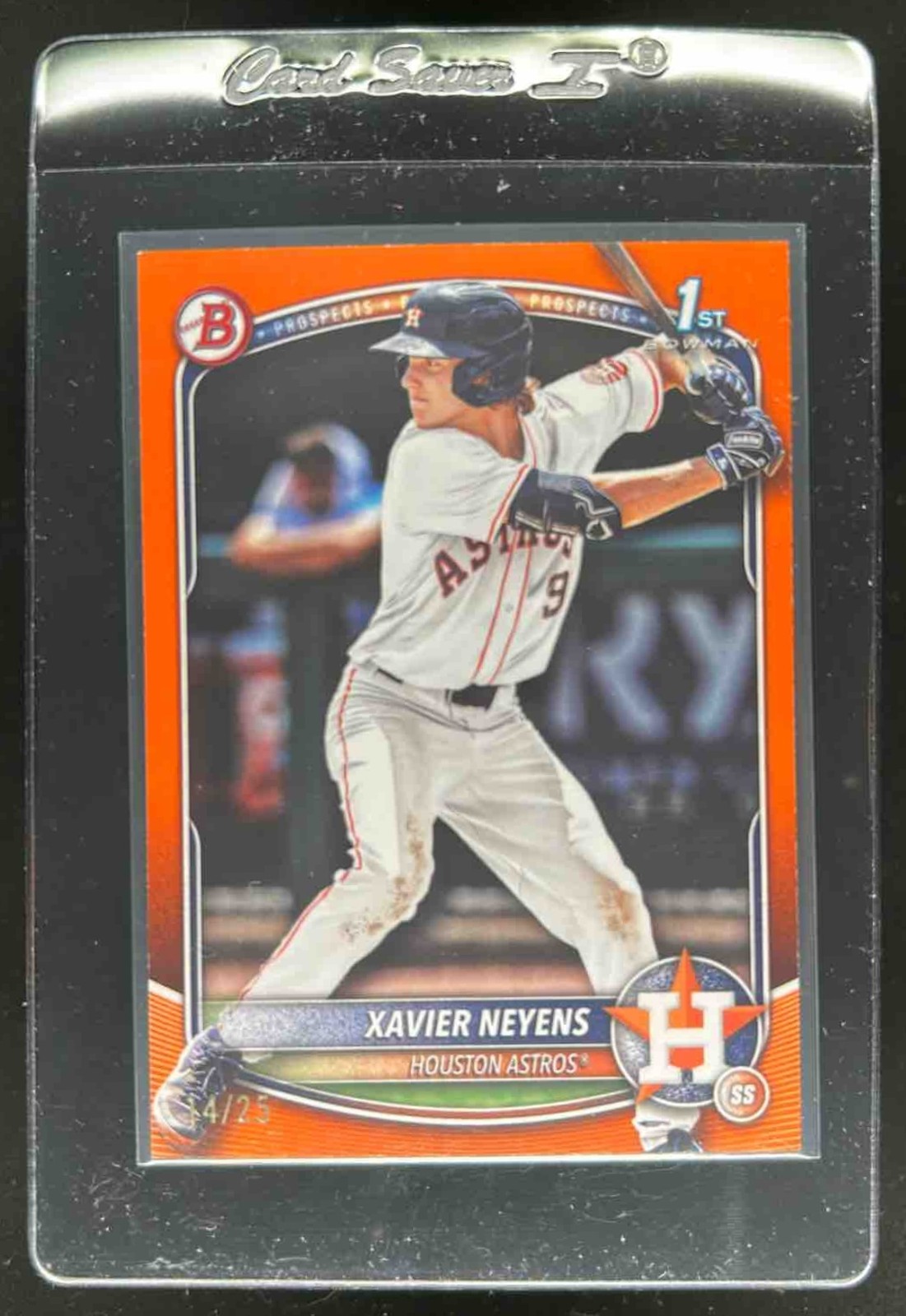 2025 Bowman Draft Xavier Neyens Orange Border 1st Prospect #/25 Astros