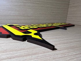 READ INFO - Castlevania Logo Sign in Wood Wall Display, Nintendo NES SNES